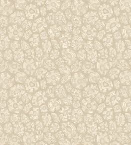 Savanna Shell Wallpaper by Cole & Son Parchment Linen & Metallic Gilver