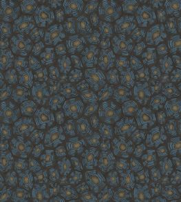 Savanna Shell Wallpaper by Cole & Son Denim Charcoal & Metallic Gold