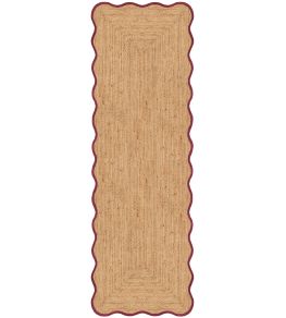 Scallop Runner Rug by Layered Burgundy