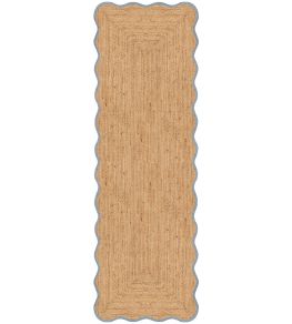 Scallop Runner Rug by Layered Misty Blue