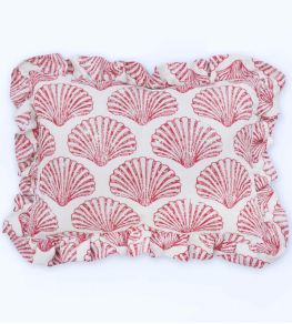 Scallop Shell Pillow 19 x 13" by Barneby Gates Red