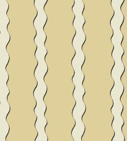 Scroll Stripe Fabric by Parker & Jules Butter
