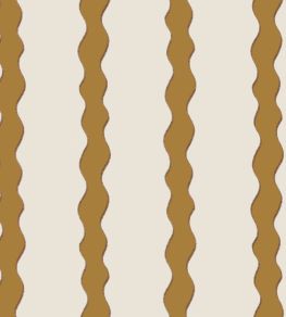 Scroll Stripe Fabric by Parker & Jules Saffron
