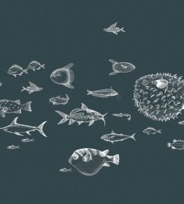 Sea Current Mural by Coordonne Navy