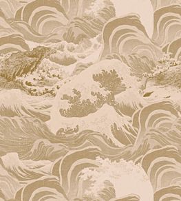 Sea Waves Wallpaper by MINDTHEGAP Taupe