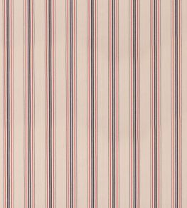 Seaford Stripe Fabric by Mulberry Home Blue/Red