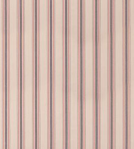 Seaford Stripe Fabric by Mulberry Home Blue/Red