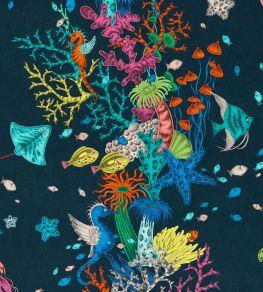 Seaforest Wallpaper by Clarke & Clarke Navy