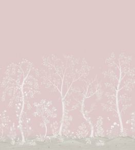 Seasonal Woods Mica Mural by Cole & Son Rose Quartz Pearl