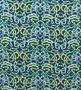 Serpenti Velvet Fabric by Harlequin Onsen / Emerald / Azul