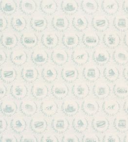 Set The Scene Fabric by Christopher Farr Cloth Aqua