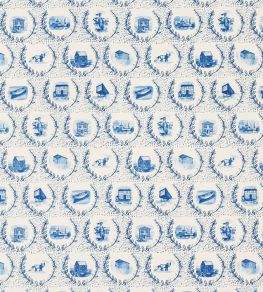 Set The Scene Fabric by Christopher Farr Cloth Royal Blue