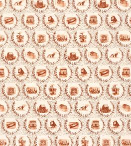 Set The Scene Fabric by Christopher Farr Cloth Terracotta