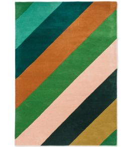 Sherbet Stripe Rug by Harlequin Emerald/Amber