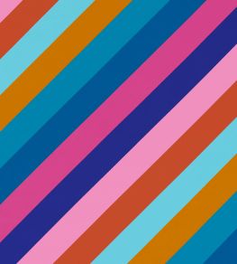 Sherbet Stripe Fabric by Harlequin Lapis/Spinel/Aquamarine