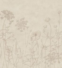 Silhouette Flowers Mural by Eijffinger Beige/Sand