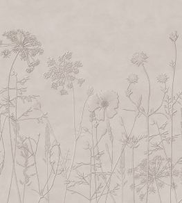 Silhouette Flowers Mural by Eijffinger Brown/Taupe