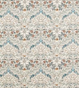 Simply Severn Wide Width Fabric by Morris & Co Sage Leaf/Tan