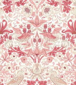 Simply Strawberry Thief Wallpaper by Morris & Co Madder