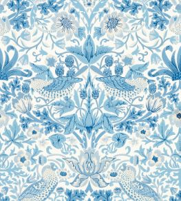 Simply Strawberry Thief Wallpaper by Morris & Co Woad