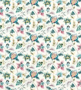Sizergh Fabric by Clarke & Clarke Teal/Berry