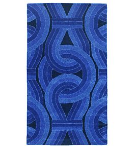 Solar Rectangle by Lara Bohinc Rug by CF Editions Blue