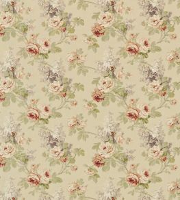Sorilla Linen Fabric by Sanderson Biscuit/Claret
