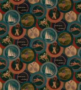 Sporting Life Fabric by Mulberry Home Teal