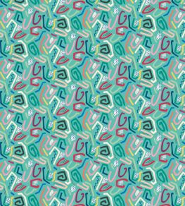 Squiggle Wallpaper by Ohpopsi Aquamarine