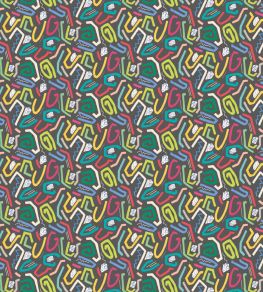 Squiggle Wallpaper by Ohpopsi Onyx Bright