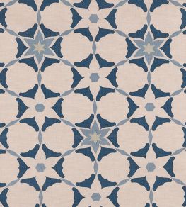Stellar Fabric by Vanderhurd Azul/Champignon