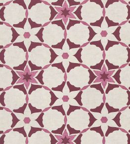 Stellar Fabric by Vanderhurd Claret & Magenta/Champignon