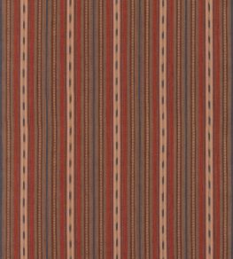 Stony Stripe Fabric by Mulberry Home Rust/Blue