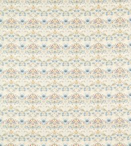 Strawberry Thief Fabric by Clarke & Clarke Linen/Plum