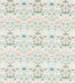 Strawberry Thief Fabric by Morris & Co Cochineal / Willow