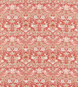 Strawberry Thief Fabric by Morris & Co Indian Red