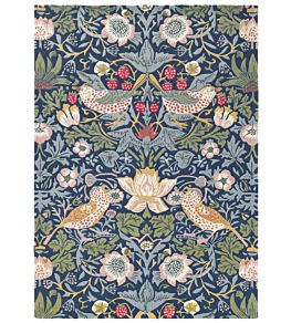 Strawberry Thief Rug by Morris & Co Indigo