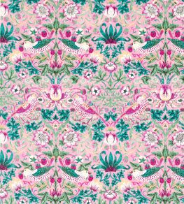 Strawberry Thief Fabric by Morris & Co Miami Strip