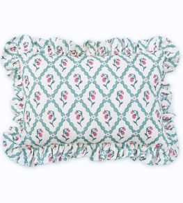 Strawberry Trellis Pillow 18 x 13" by Barneby Gates Vintage Cream