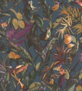 Sumatra Fabric by Arley House Peacock Blue