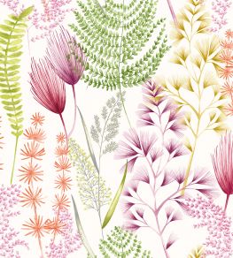 Summer Ferns Wallpaper by Ohpopsi Coral Pink