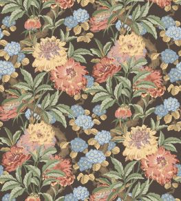 Summer Peony Wallpaper by GP & J Baker Charcoal/Jewel