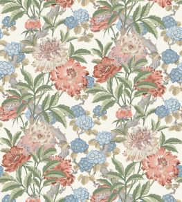 Summer Peony Wallpaper by GP & J Baker Red/Green