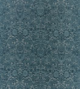 Sunflower Caffoy Velvet Fabric by Morris & Co Webbs blue