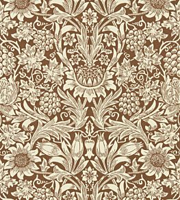 Sunflower Wallpaper by Morris & Co Chocolate/Cream