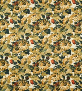 Sunforest Fabric by Clarke & Clarke Olive/Russet