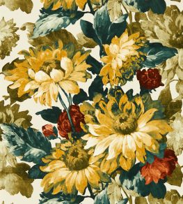 Sunforest Wallpaper by Clarke & Clarke Olive/Russet