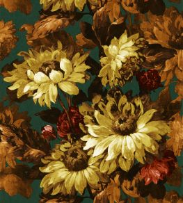 Sunforest Wallpaper by Clarke & Clarke Sage/Russet