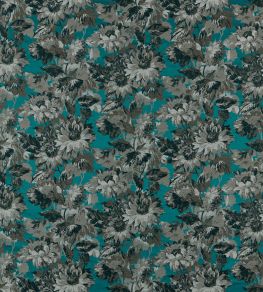 Sunforest Jacquard Fabric by Clarke & Clarke Peacock