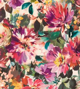 Tahiti Wallpaper by Clarke & Clarke Fuchsia